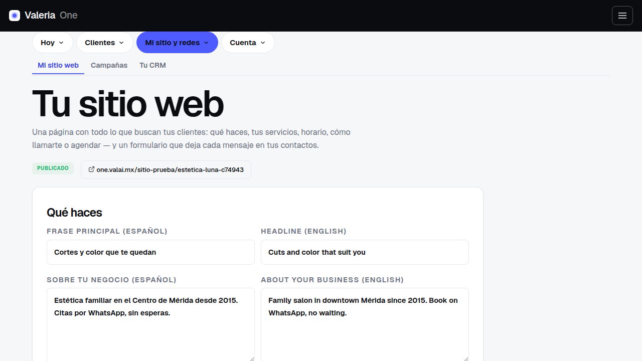 Sitio web